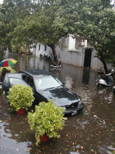 Monsoon day in Pondicherry